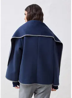 Giacca in lana con ricamo decorativo (set con sciarpa), bonprix