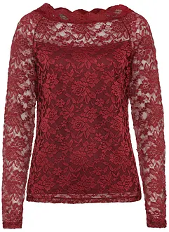 Maglia in pizzo a maniche lunghe, bonprix