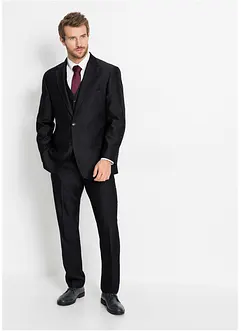 Completo (4 pezzi) giacca, pantaloni, gilet, cravatta, regular fit, bonprix