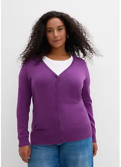 Cardigan in filato fine con bottoni, bonprix