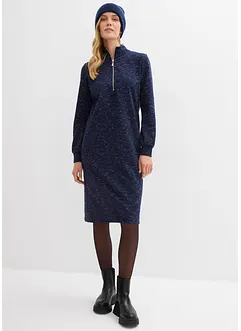 Abito in felpa con mezza zip, bonprix