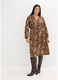 Abito midi in satin fluente, bonprix