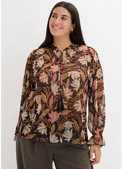 Maglia lunga in mesh morbido, bonprix