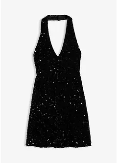 Abito con paillettes e collo all'americana, bonprix