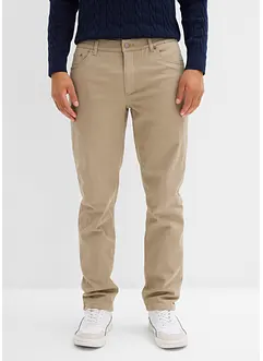 Pantaloni termici elasticizzati con fodera in flanella straight, regular fit, bonprix