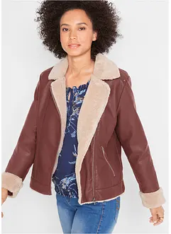 Giacca in similpelle foderata, bonprix