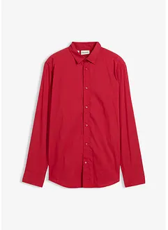 Camicia elasticizzata con cotone, slim fit, bonprix