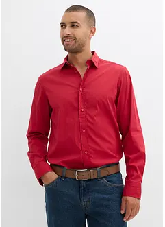 Camicia elasticizzata con cotone, slim fit, bonprix