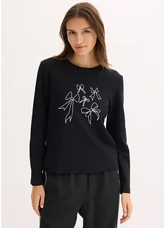 Maglia a maniche lunghe in puro cotone biologico, bonprix