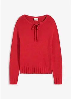 Maglione in filato grosso con laccetto, bonprix