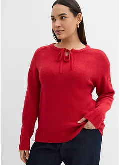 Maglione in filato grosso con laccetto, bonprix
