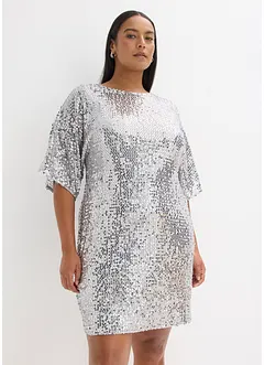 Abito in paillettes con fiocco, bonprix
