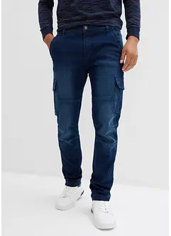 Jeans cargo termici con cinta comoda e fodera in flanella regular fit, straight, bonprix