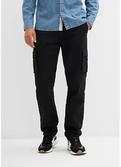 Pantaloni cargo termici con cinta comoda relaxed fit, straight, bonprix