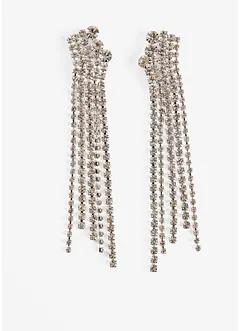 Orecchini a lobo con cristalli di vetro, bonprix