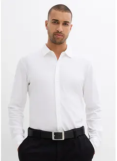 Camicia super elasticizzata in piquet di cotone, slim fit, bonprix