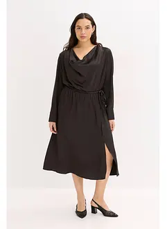Abito midi in satin lucido, bonprix