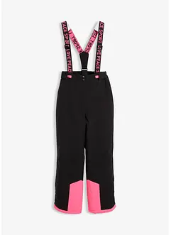 Pantaloni da neve impermeabili con bretelle staccabili, bonprix