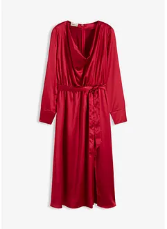 Abito midi in satin lucido, bonprix