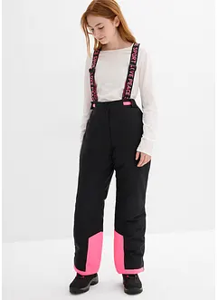Pantaloni da neve impermeabili con bretelle staccabili, bonprix