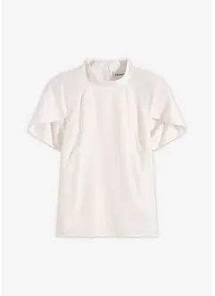 Blusa elegante a maniche corte in satin lucido, bonprix