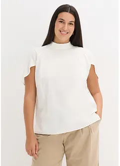 Blusa elegante a maniche corte in satin lucido, bonprix