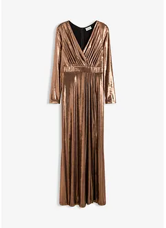 Abito lungo in fine jersey metallizzato, bonprix