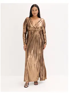 Abito lungo in fine jersey metallizzato, bonprix