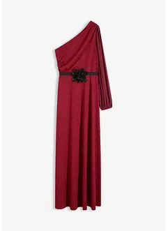 Abito monospalla glitterato, bonprix