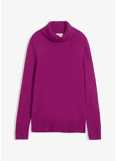 Maglione basic a collo alto in filato fine, bonprix