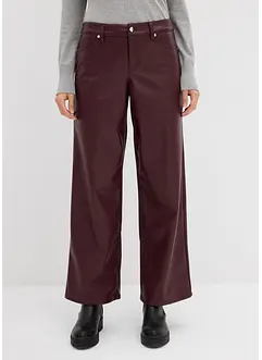 Pantaloni larghi in similpelle, bonprix
