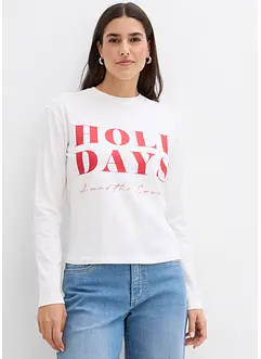 Maglia a maniche lunghe in misto cotone biologico, bonprix