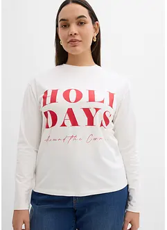 Maglia a maniche lunghe in misto cotone biologico, bonprix