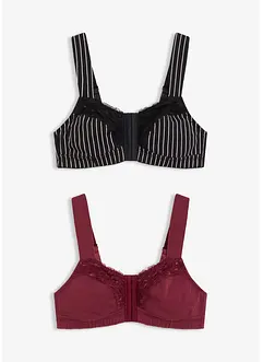 Reggiseno senza ferretto con chiusura anteriore (pacco da 2), bonprix