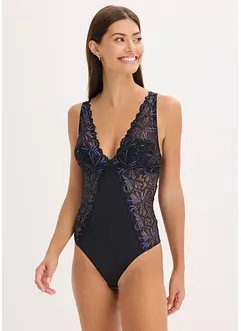 Body con filato glitterato, bonprix