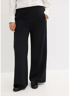 Pantaloni con elastico in vita in punto di Roma con strass, bonprix