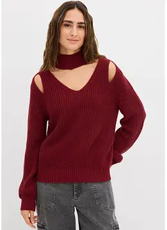 Maglione in  filato grosso con cut-out, bonprix