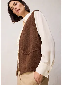 Gilet in filato grosso con lana d'alpaca, bonprix