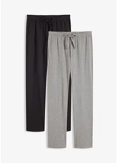 Pantaloni pigiama lunghi con tasche (pacco da 2), bonprix