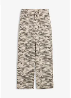 Pantaloni in twill di misto cotone elasticizzato, bonprix