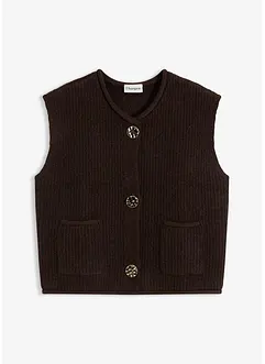 Gilet in maglia con bottoni decorativi, bonprix