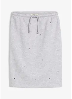 Gonna in felpa con piccole borchie, bonprix