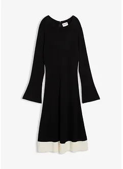 Abito in maglia di misto viscosa con dettagli a contrasto, bonprix