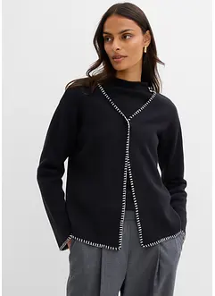 Cardigan in misto lana con dettagli a contrasto, bonprix