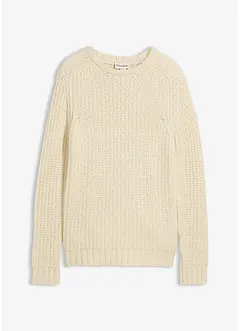 Maglione in morbido misto cotone a filato grosso, bonprix