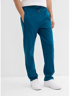 Pantaloni in felpa con dettagli a contrasto in puro cotone, bonprix