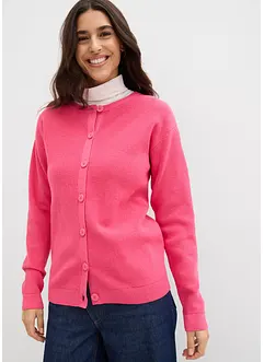 Cardigan girocollo in filato fine, bonprix