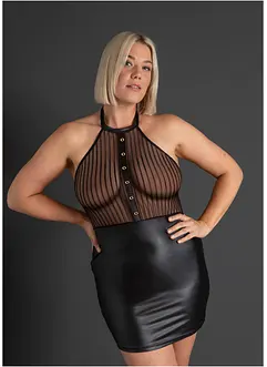 Mini abito effetto bagnato con collarino, bonprix