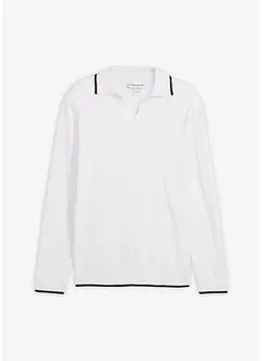 Maglione in filato fine con dettagli a contrasto, bonprix