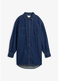 Camicia di jeans oversize in denim robusto di puro cotone, bonprix